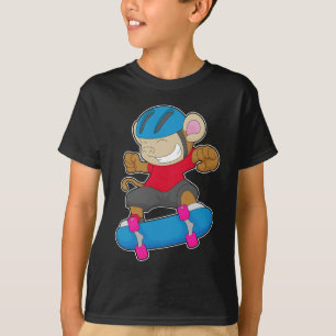 Monkey Skater Skateboard-portar T Shirt