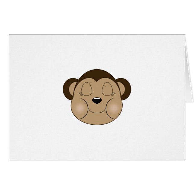 Monkey Sleeping Hälsningskort (Framsidan Horizontal)