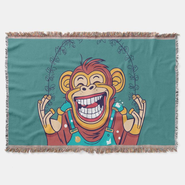 Monkey Smiling Filt (Framsidan)