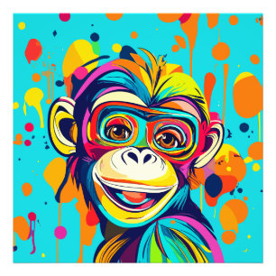 Monkey Smiling Fototryck