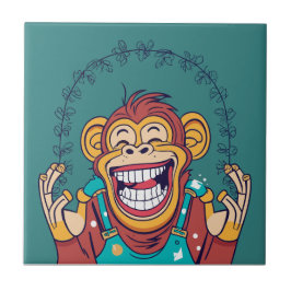 Monkey Smiling Kakelplatta