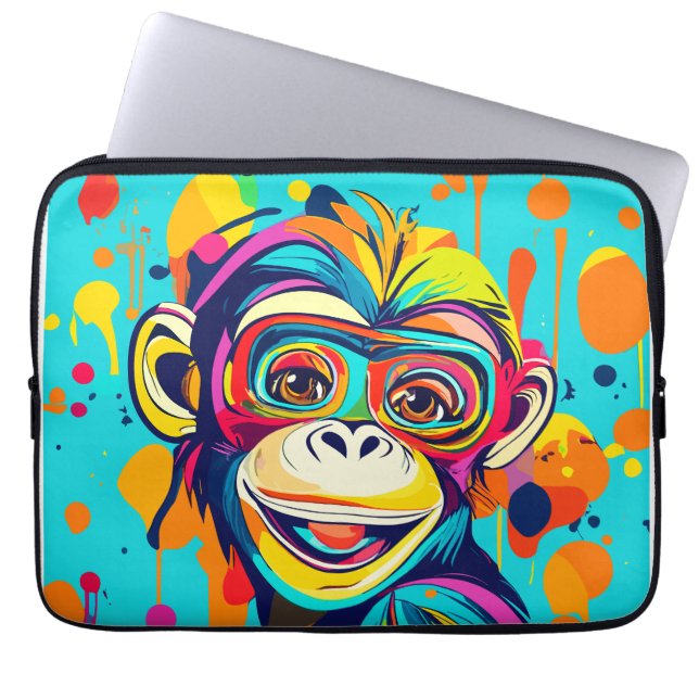 Monkey Smiling Laptop Fodral (Framsidan)