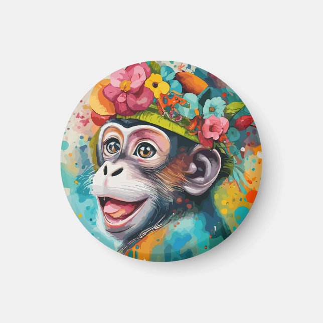 Monkey Smiling Magnet (Framsidan)