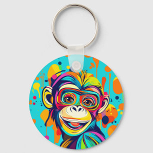 Monkey Smiling Nyckelring