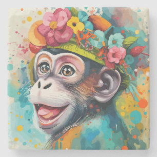 Monkey Smiling Stenunderlägg