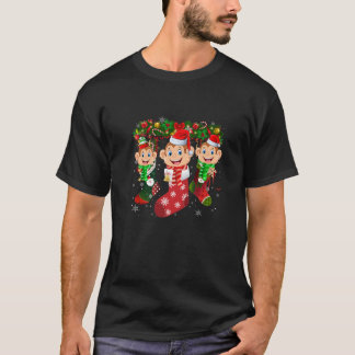 Monkey Socks jul-familjen Pajamas Kristus T Shirt