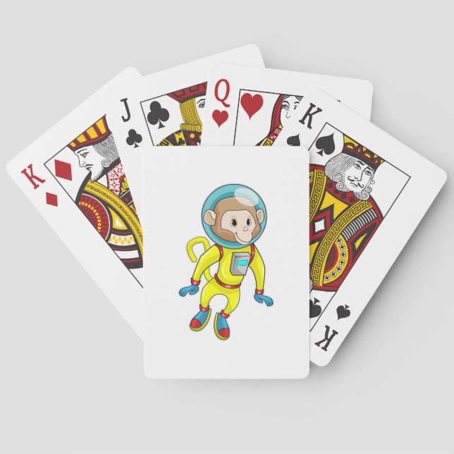 Monkey som Astronaut Casinokort (Baksidan)