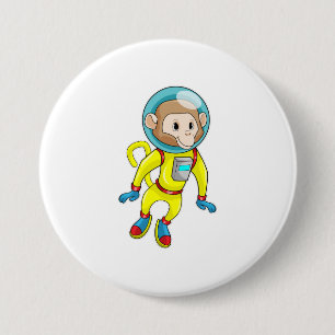 Monkey som Astronaut Knapp