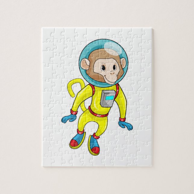 Monkey som Astronaut Pussel (Vertikal)
