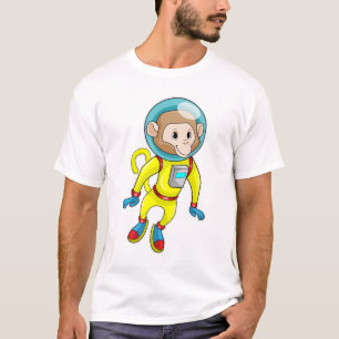 Monkey som Astronaut T Shirt