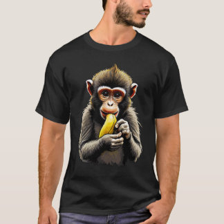Monkey som äter banan t shirt