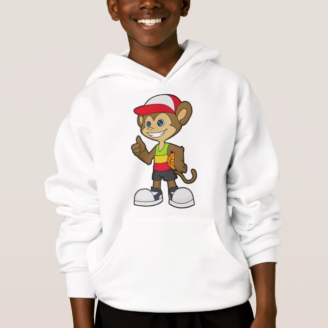 Monkey som basketspelare med basket t shirt (Framsida)