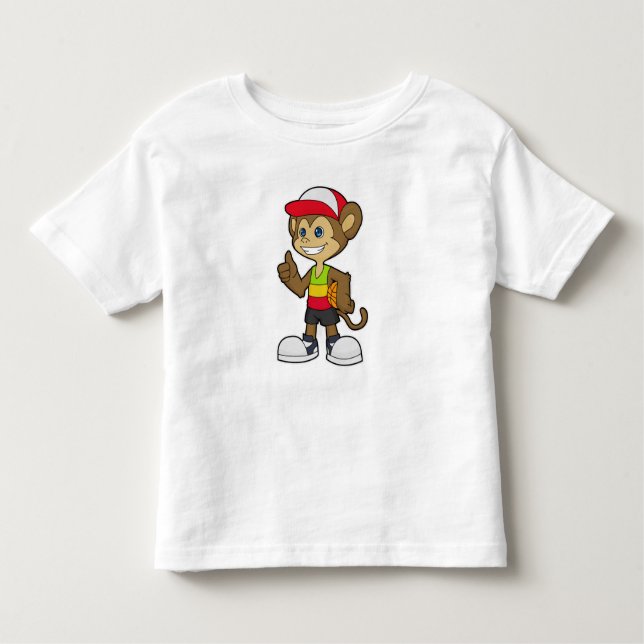 Monkey som basketspelare med basket t shirt (Framsida)