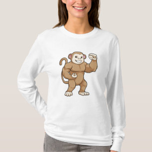 Monkey som Bodybyggder i Bodybuilding T Shirt
