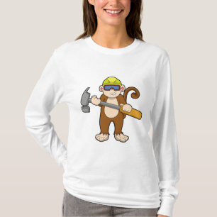 Monkey som Crateur med Hammer T Shirt
