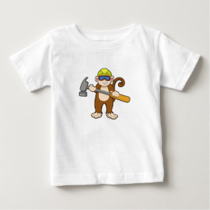 Monkey som Crateur med Hammer T Shirt