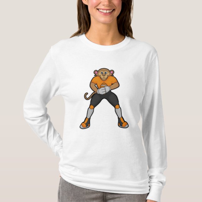 Monkey som fotbollsspelare i fotbollen t shirt (Framsida)