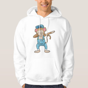 Monkey som Mechanic vid Hip hop Dance Dab Hoodie