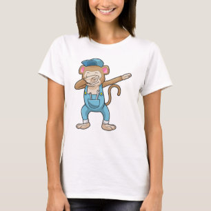 Monkey som Mechanic vid Hip hop Dance Dab T Shirt