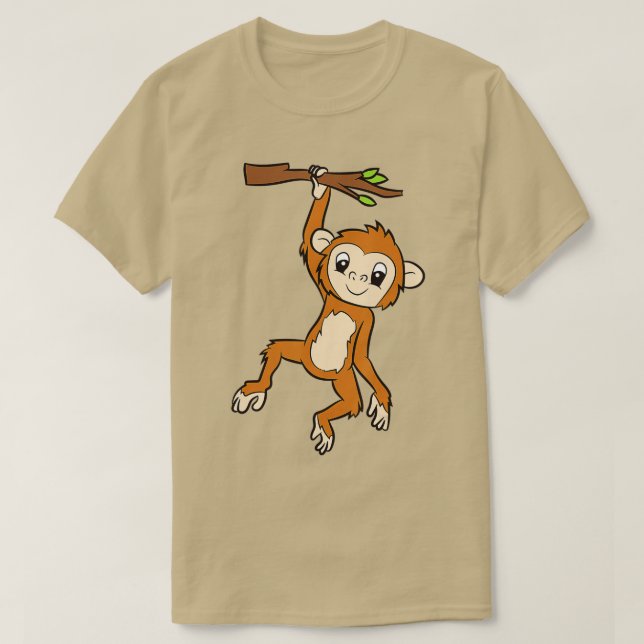 Monkey som rör sig på Gren Ape-apan T Shirt (Design framsida)