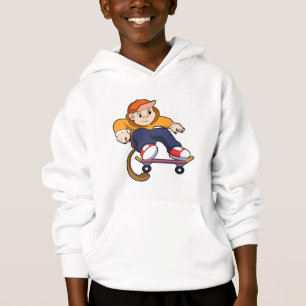 Monkey som Skater med Skateboard T Shirt