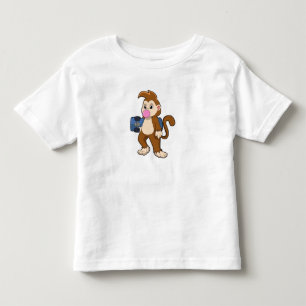 Monkey som Skater med Skateboard T Shirt
