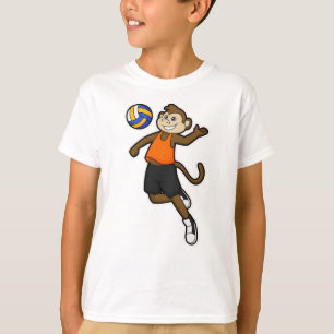 Monkey som Volleyball-spelare med Volleyball T Shirt