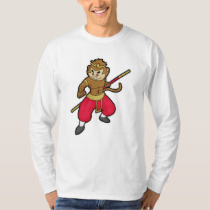 Monkey som Warrior med personal och huvudband T Shirt