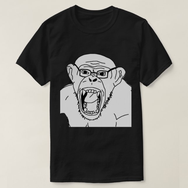 Monkey soyjak rasa ansikte t shirt (Design framsida)