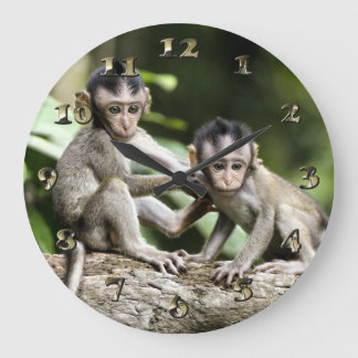 Monkey Spädbarn i naturen Stor Klocka