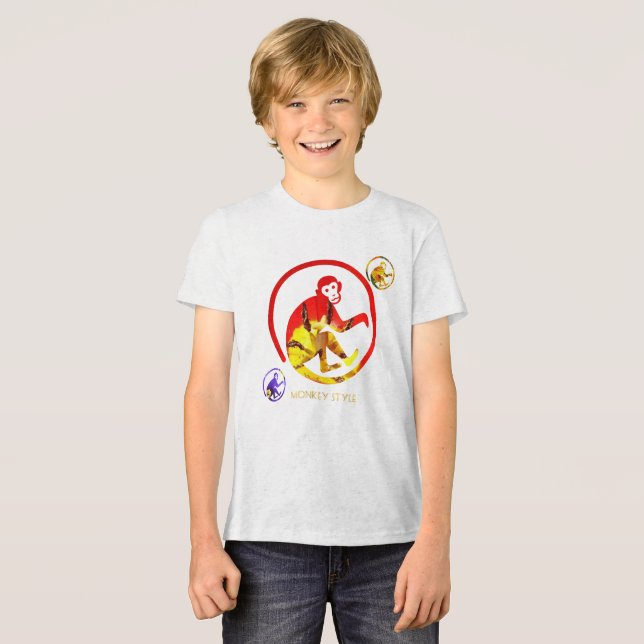 Monkey Stil T Shirt (Framsida Full)