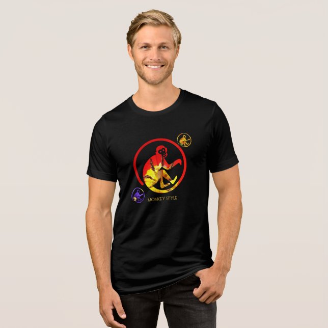 Monkey Stil T Shirt (Framsida Full)