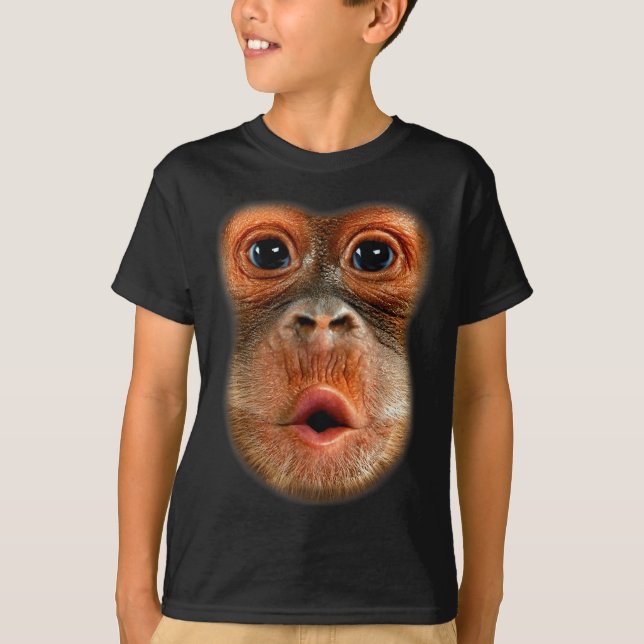 Monkey Stomach Funny Meme Cool Viral Video  T Shirt (Framsida)