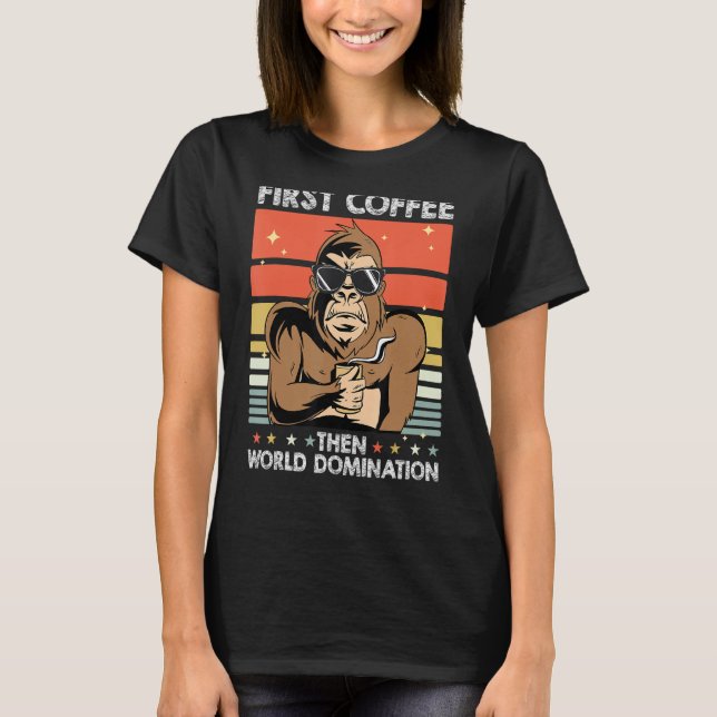 Monkey Sunglass Animal Primat Ape Monkey T Shirt (Framsida)