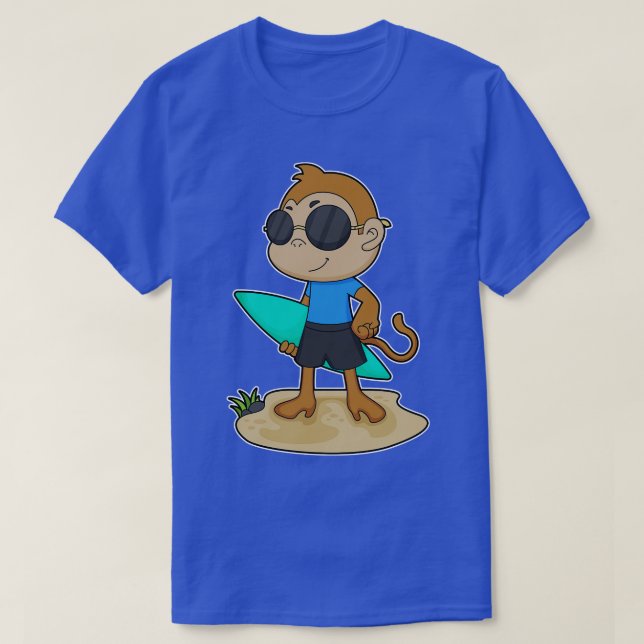 Monkey Surfer Surfboard T Shirt (Design framsida)