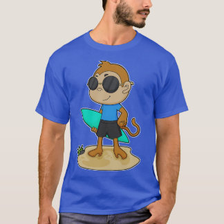 Monkey Surfer Surfboard T Shirt