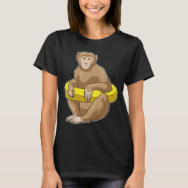 Monkey Swimming Life buoy T Shirt
