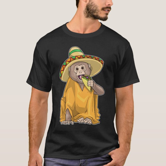 Monkey Taco T Shirt (Framsida)