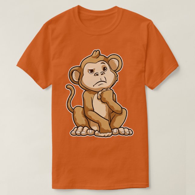 Monkey tänksam t shirt (Design framsida)