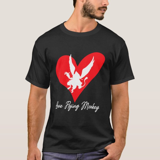 Monkey Tees För manar Arg Monkey Flies Monkey 2 T Shirt (Framsida)