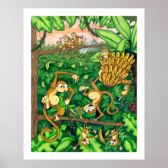 Monkey Time #2 - Djur - 32 x 40 Poster (Framsidan)