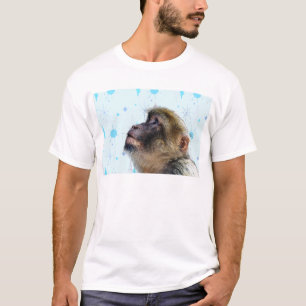 Monkey tittar på Mid Century Modern Tapet T Shirt