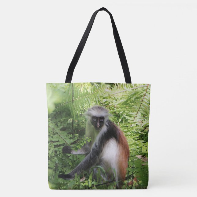 Monkey Tote Bag Tygkasse (Framsida)