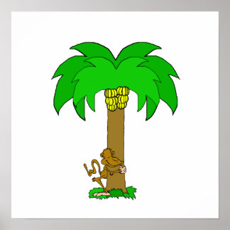 Monkey Tree hugger Poster