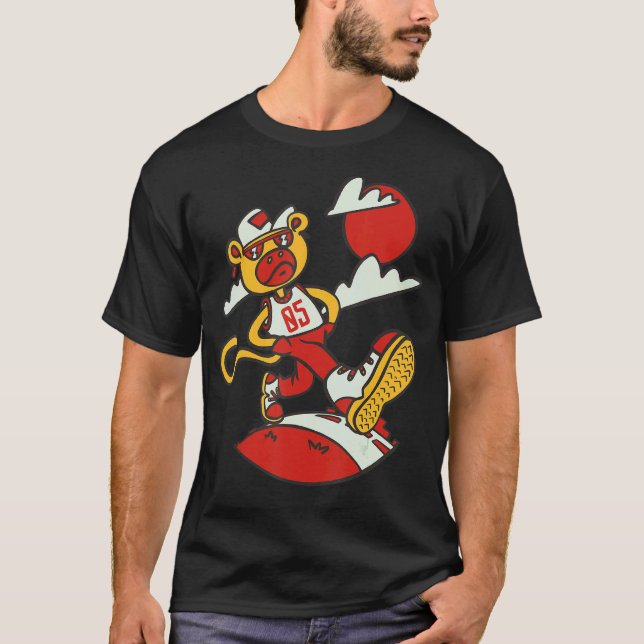 Monkey Tuff Birthday 5 Years T Shirt (Framsida)