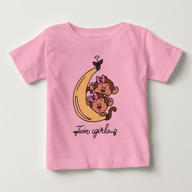 Monkey Twin Girls T-shirts och Gifts (Framsida)