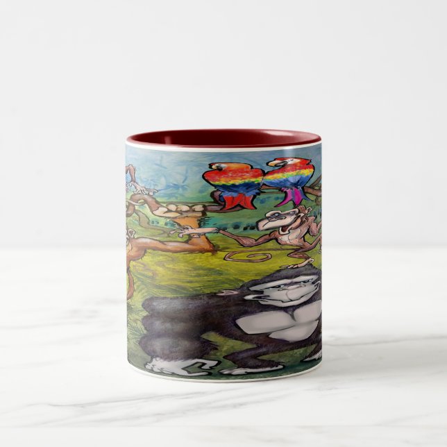 Monkey Two-Tone Coffee Mugg (Center)