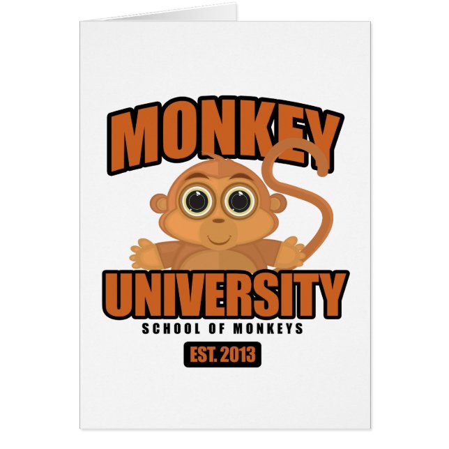 Monkey Universiteten Hälsningskort (Framsidan)