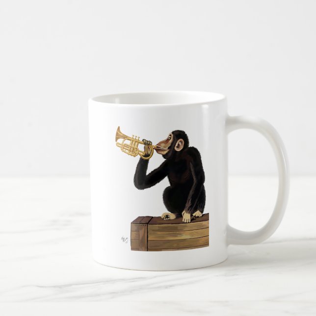 Monkey-uppspelningsTrumpet 2 Kaffemugg (Höger)