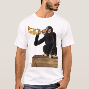Monkey-uppspelningsTrumpet 2 T-shirt